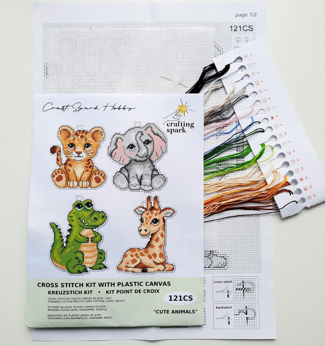 "Cute Animals" 121CS Counted Cross-Stitch Kit - Wizardi