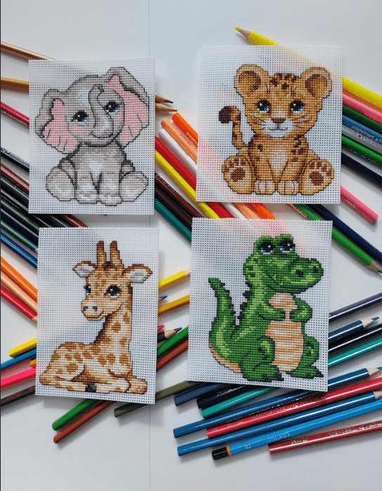 "Cute Animals" 121CS Counted Cross-Stitch Kit - Wizardi