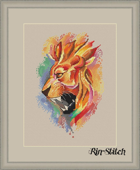 Lion - PDF Cross Stitch Pattern - Wizardi