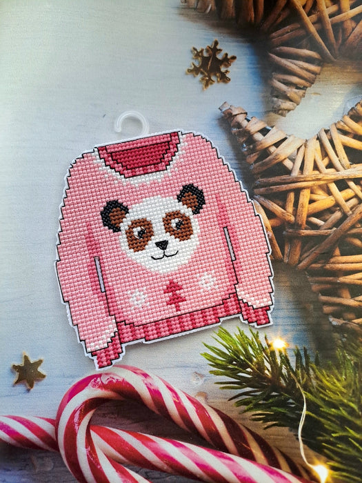 Panda sweater - Free PDF Cross Stitch Pattern