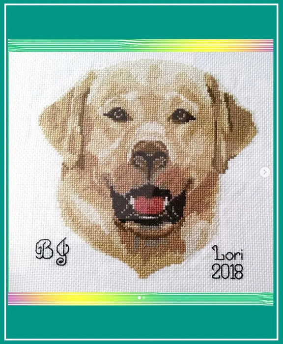 Yellow labrador retriever - PDF Cross Stitch Pattern