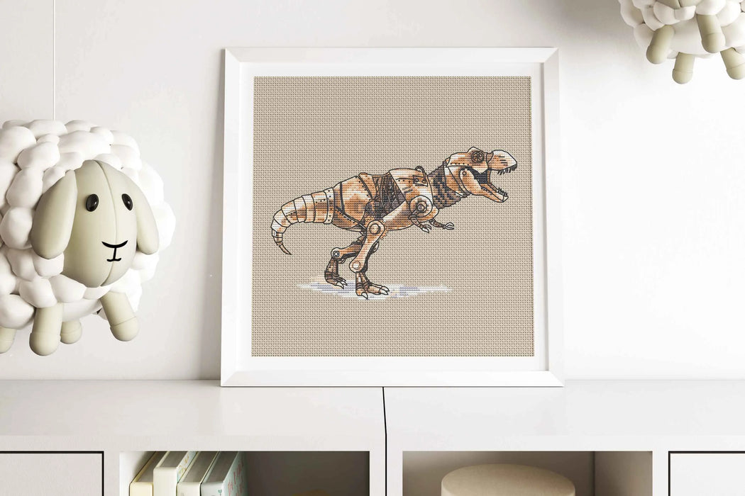 Steampunk T-Rex - PDF Cross Stitch Pattern