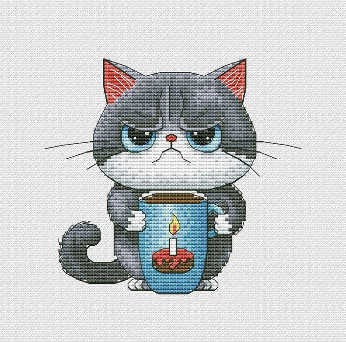 Displeased Morning - PDF Cross Stitch Pattern - Wizardi