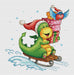 Dragon on a sled - PDF Cross Stitch Pattern - Wizardi