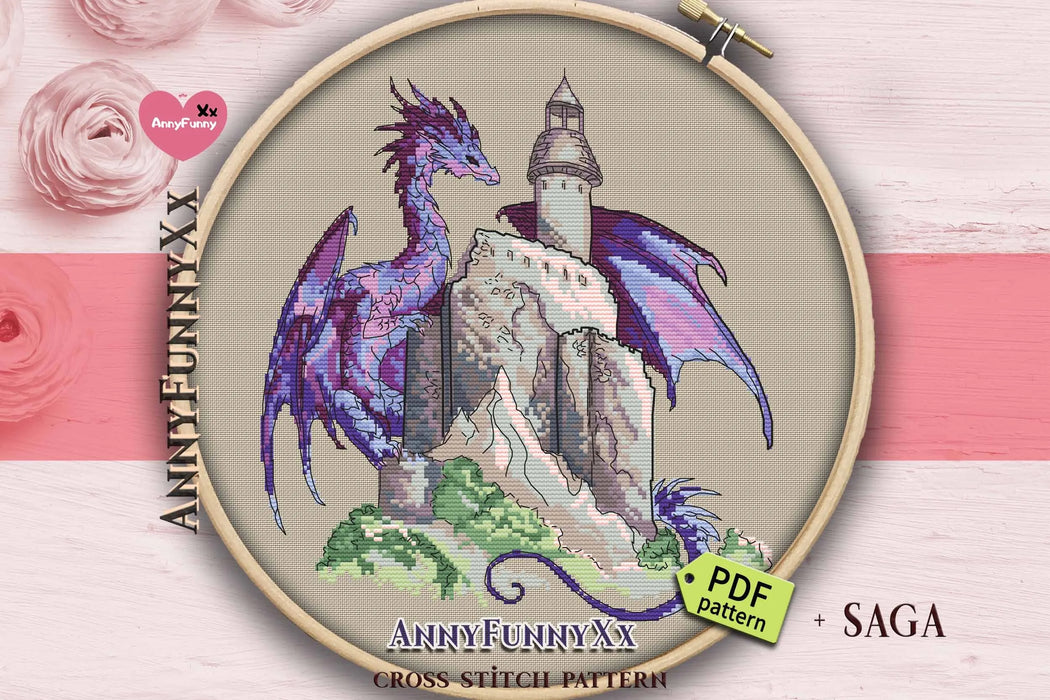 Violet Majesty - PDF Cross Stitch Pattern