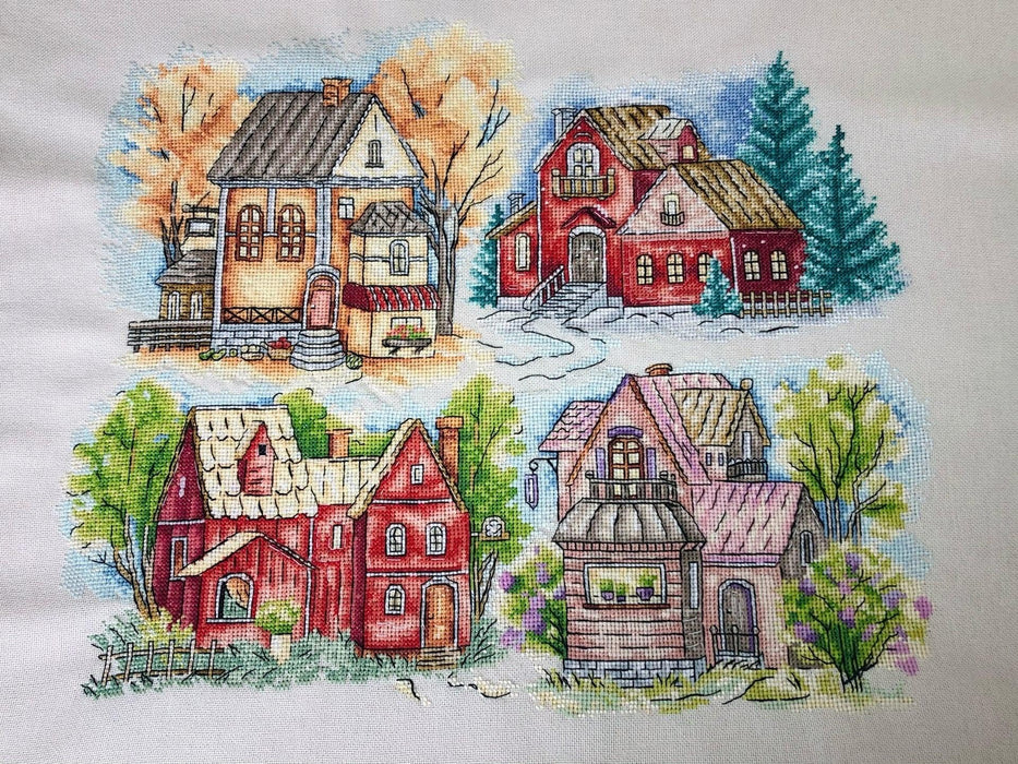 Dream houses - PDF Cross Stitch Pattern - Wizardi