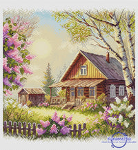 Lilac Fragrance (Square) - PDF Cross Stitch Pattern