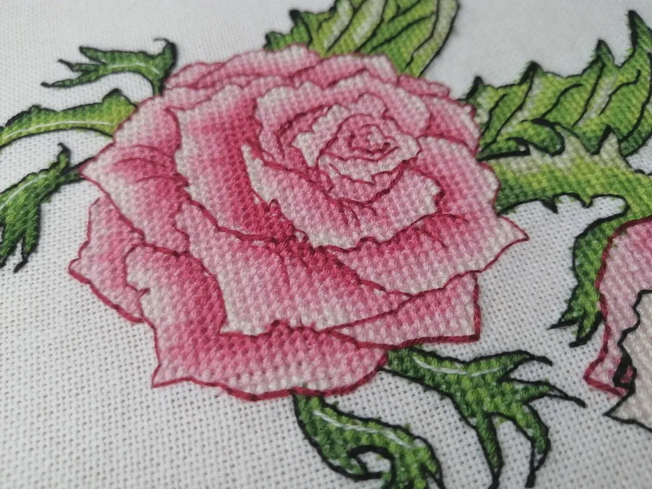 Dragonflower rose - PDF Cross Stitch Pattern