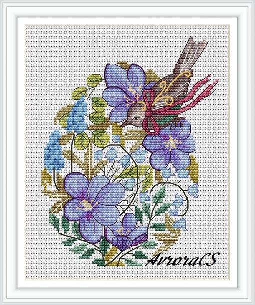 Easter Birds 3 - PDF Cross Stitch Pattern - Wizardi