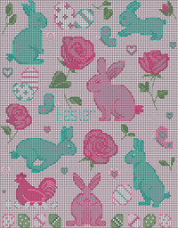 Easter Bunny - PDF Free Cross Stitch Pattern - Wizardi