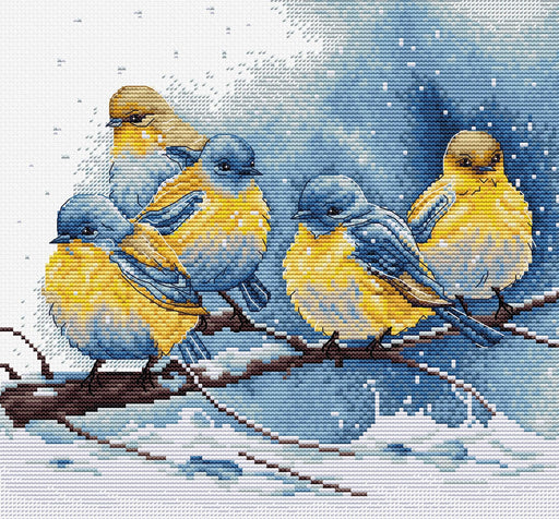 Eastern Bluebirds BU5028l Counted Cross-Stitch Kit - Wizardi