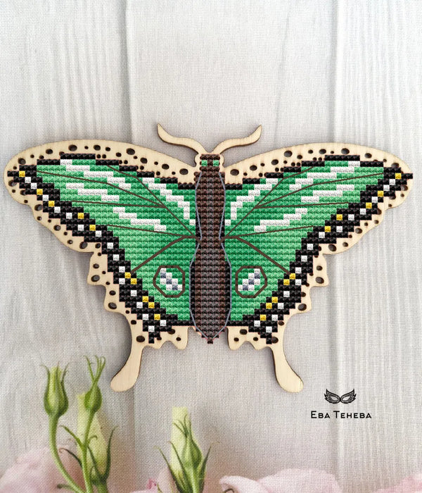 Butterfly. Emerald - PDF Cross Stitch Pattern