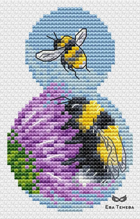 Eights. Bumblebees - PDF Cross Stitch Pattern