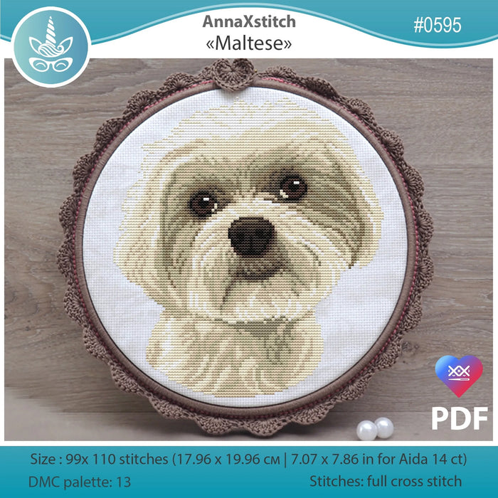 Maltese - PDF Cross Stitch Pattern