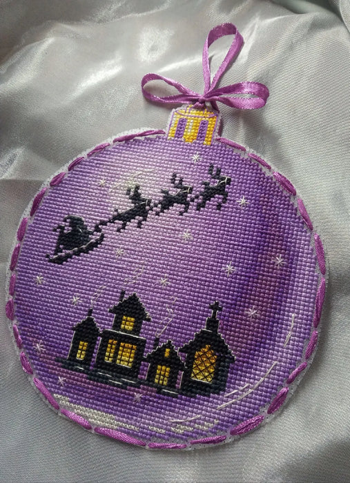 Santa over the City - PDF Cross Stitch Pattern