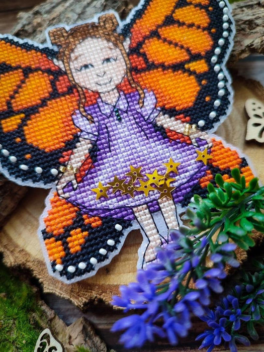 Fairy - collector of stars - PDF Cross Stitch Pattern - Wizardi