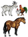 "Farm Animals" 128CS Counted Cross-Stitch Kit - Wizardi