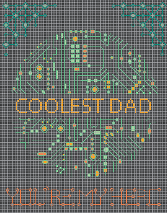 Father's Day - PDF Free Cross Stitch Pattern - Wizardi