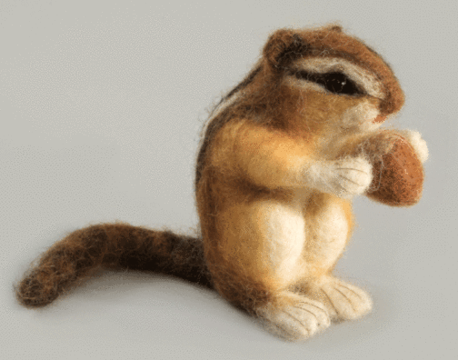 Felting kit Small chipmunk V-146C - Wizardi