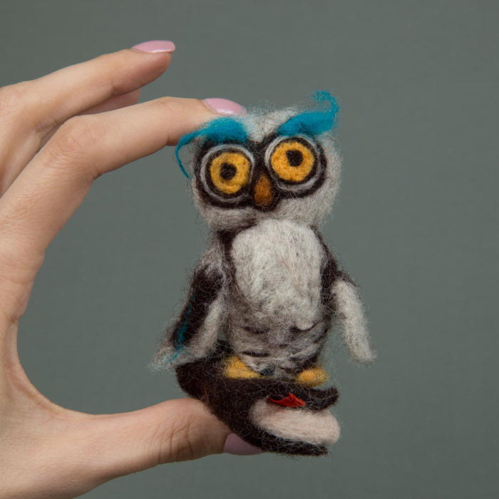 Felting kit Wise owl V-23C - Wizardi