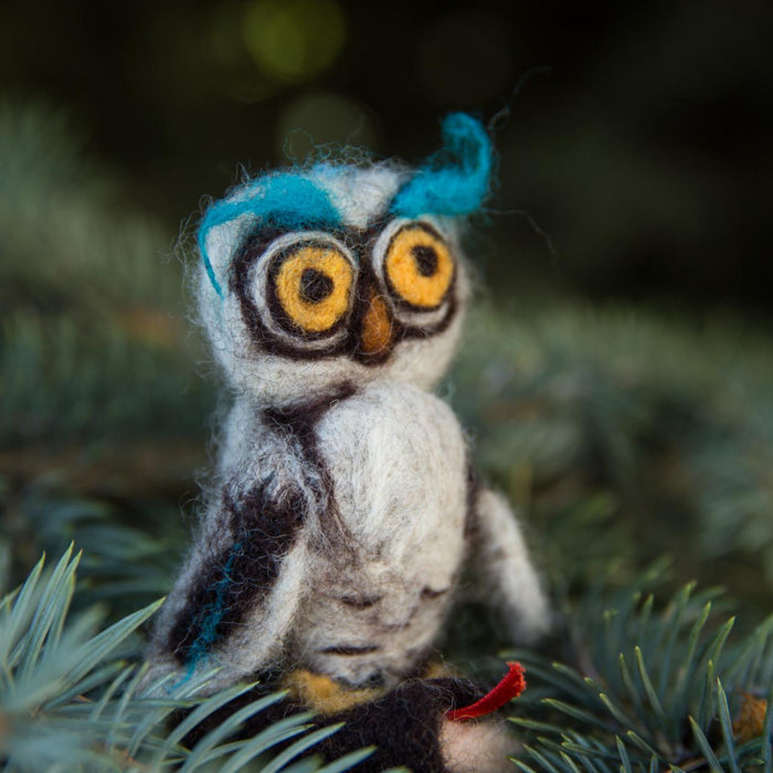 Felting kit Wise owl V-23C - Wizardi