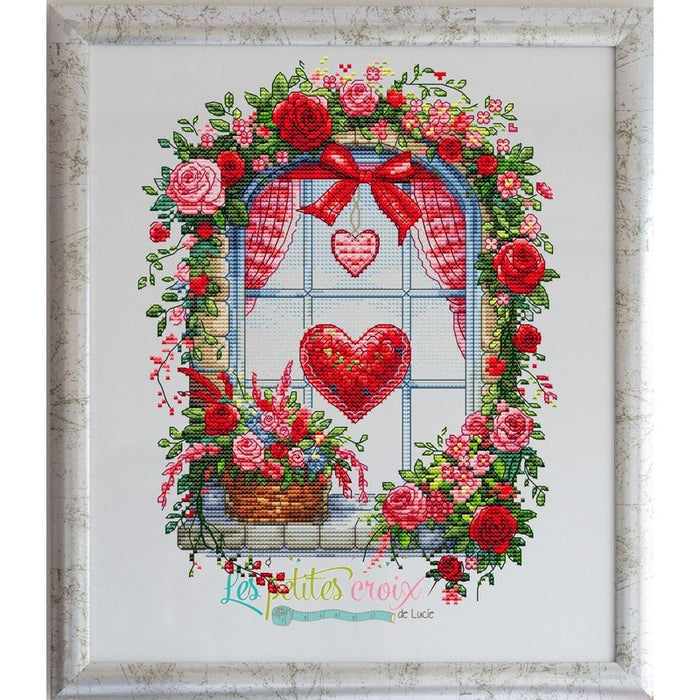 Valentine Window - PDF Cross Stitch Pattern