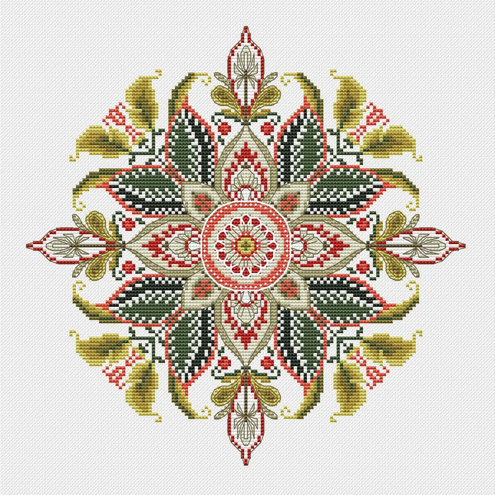 Scarlet Flower - PDF Cross Stitch Pattern