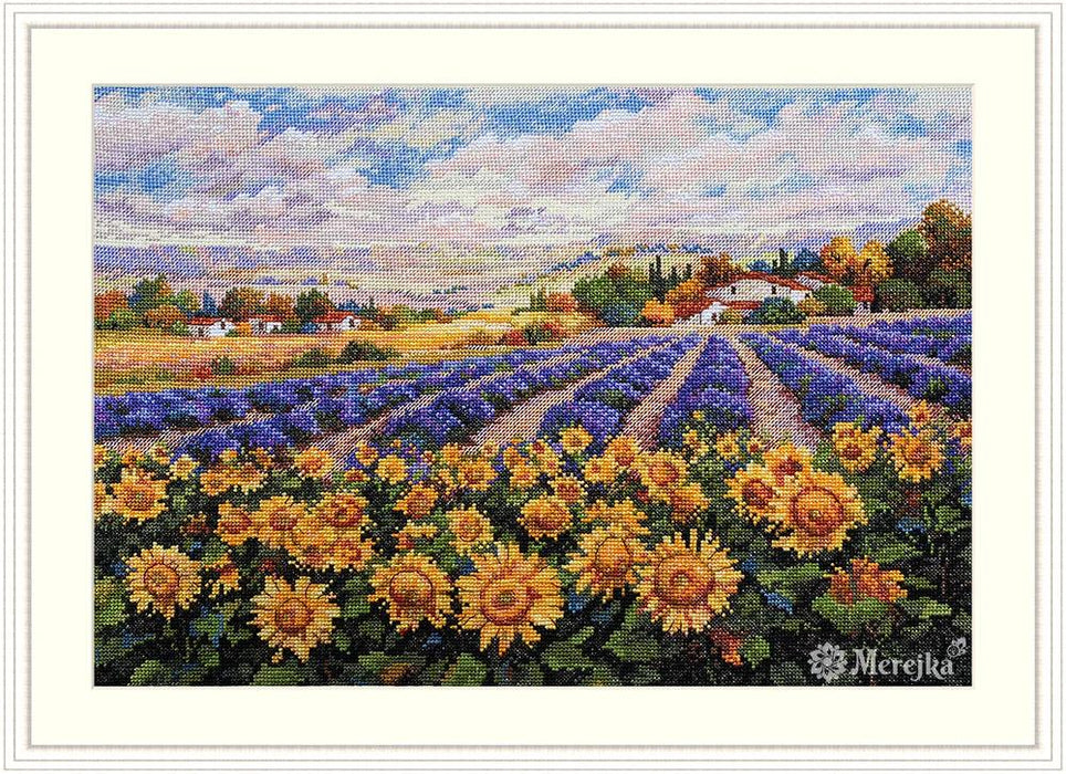 Fields of Lavender and Sun K-179 Counted Cross-Stitch Kit - Wizardi