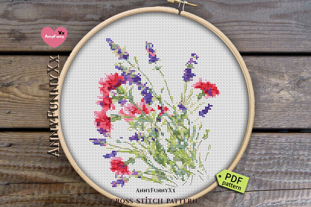 Field bouquet - PDF Cross Stitch Pattern