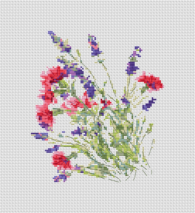 Field bouquet - PDF Cross Stitch Pattern
