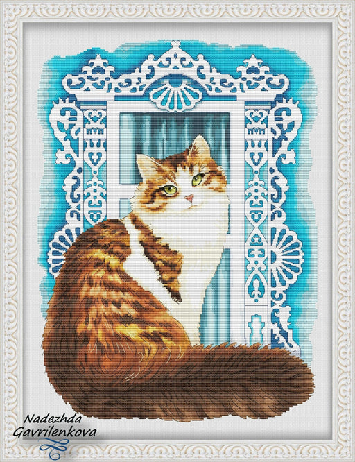 Fluffy beauty - PDF Counted Cross Stitch Pattern - Wizardi