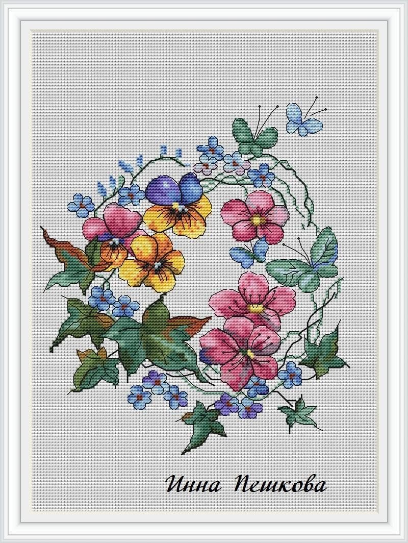 Forget-Me-Nots - PDF Cross Stitch Pattern - Wizardi