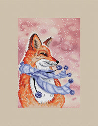 Fox in a scarf - PDF Cross Stitch Pattern - Wizardi