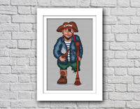 Old pirate - PDF Cross Stitch Pattern
