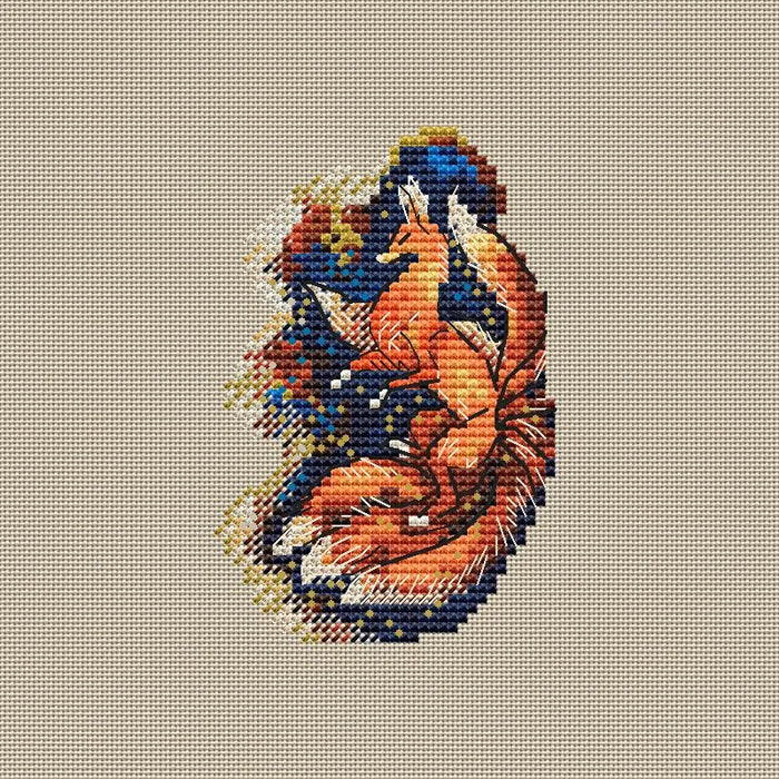 Nine tailed Fox - PDF Cross Stitch Pattern