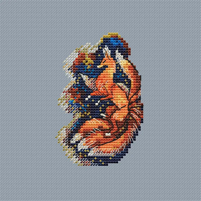 Nine tailed Fox - PDF Cross Stitch Pattern