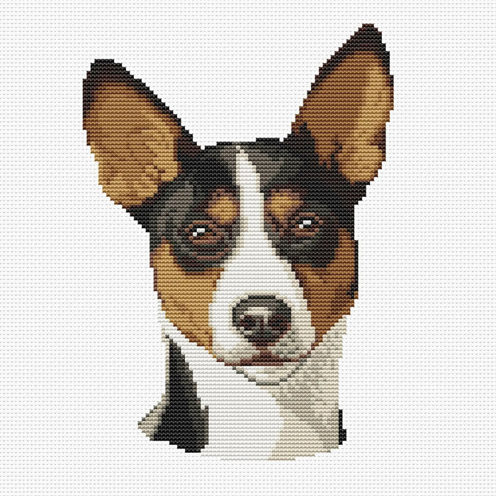 Tri-color Basenji - PDF Cross Stitch Pattern