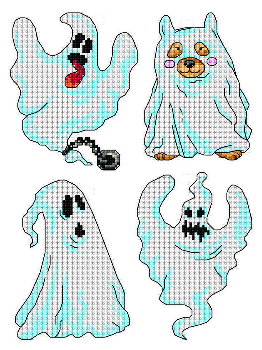 Ghosts 144CS Counted Cross-Stitch Kit - Wizardi