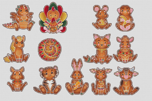 Gingerbread Horoscope - PDF Cross Stitch Pattern - Wizardi