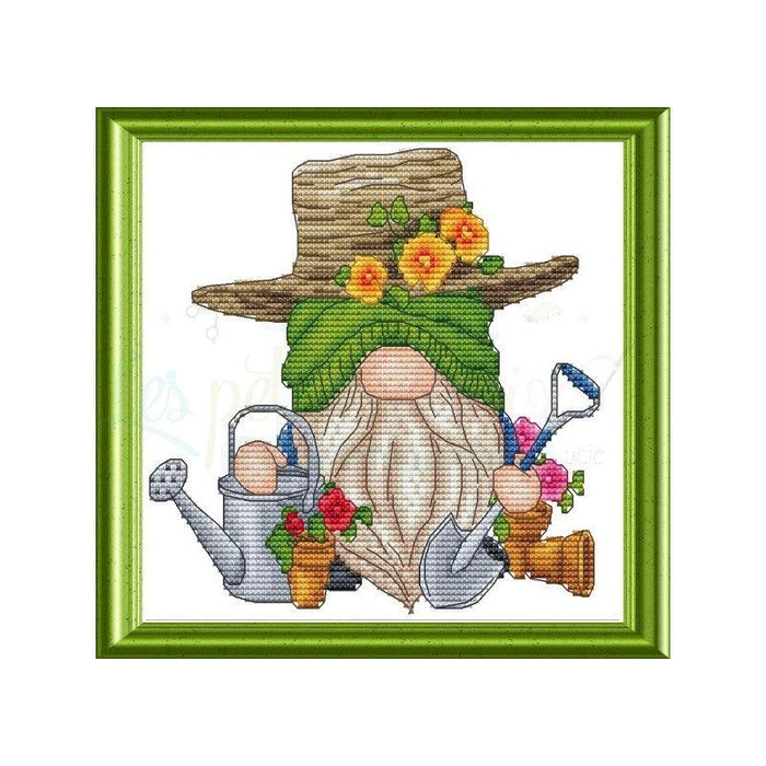 Gnome Gardener - PDF Cross Stitch Pattern - Wizardi