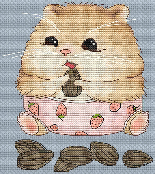 Hamster - PDF Cross Stitch Pattern - Wizardi