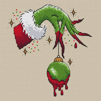 Happy New Grinch - PDF Cross Stitch Pattern - Wizardi