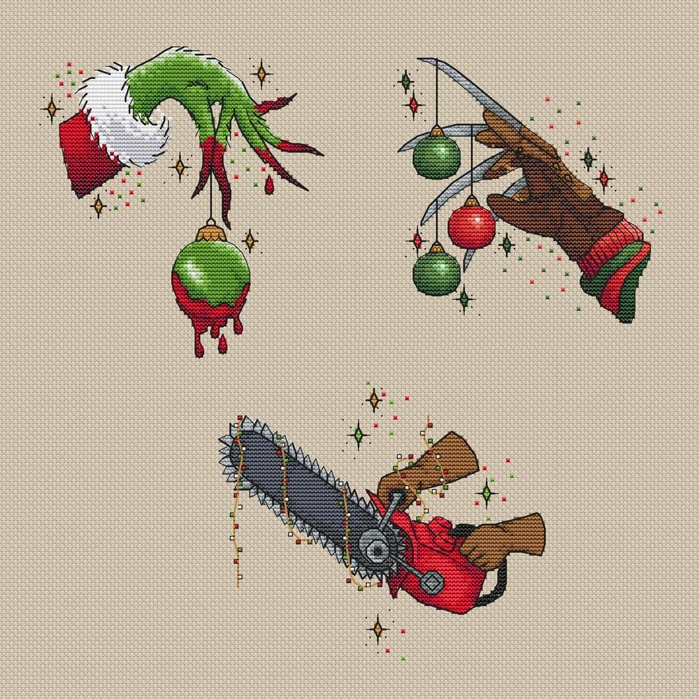 Happy New Horrors - PDF Cross Stitch Pattern - Wizardi