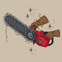 Happy New Leatherface - PDF Cross Stitch Pattern - Wizardi