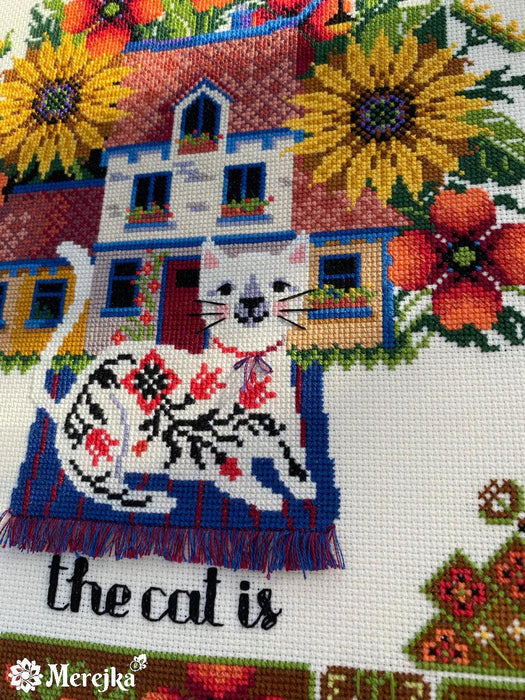 Home is where the cat is K-220 Counted Cross-Stitch Kit - Wizardi