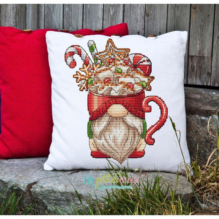 Hot Cocoa Gnome - PDF Cross Stitch Pattern - Wizardi