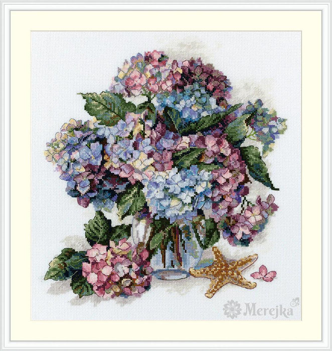 Hydrangea K-178 Counted Cross-Stitch Kit - Wizardi