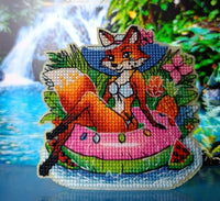 The Fox is on Vacation - PDF Cross Stitch Pattern