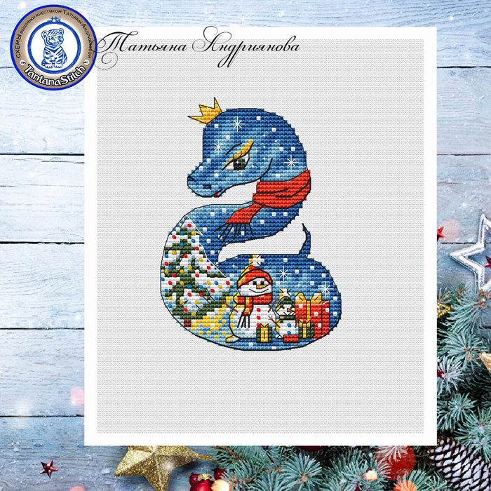 Snake. December - PDF Cross Stitch Pattern