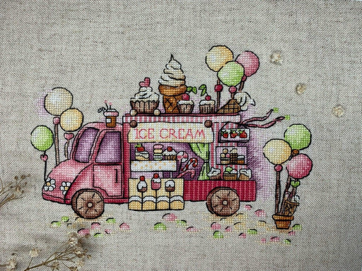 Ice cream van - PDF Cross Stitch Pattern - Wizardi